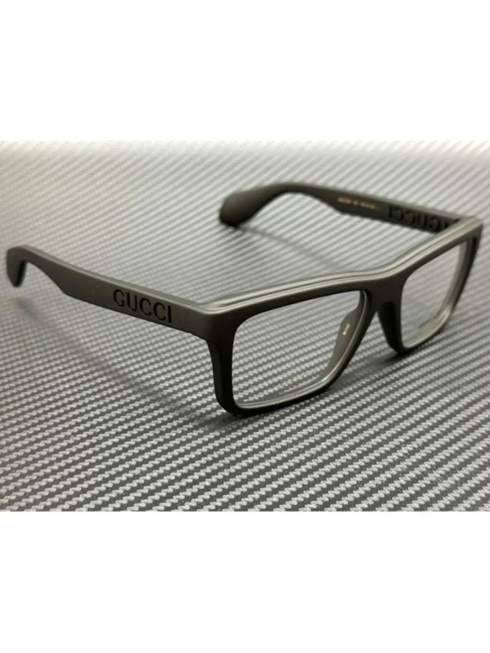 New Gucci Men Matte Black Eyeglasses 55-16-145
